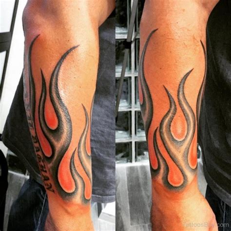 flame sleeve tattoo